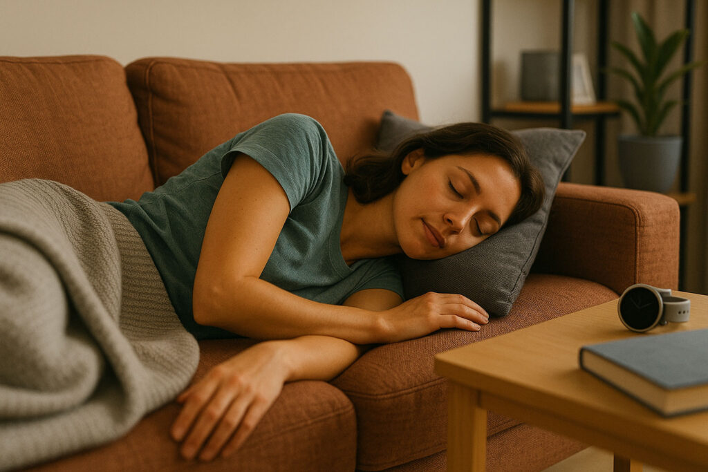 Collection of modern sleep gadgets and aids for better rest.