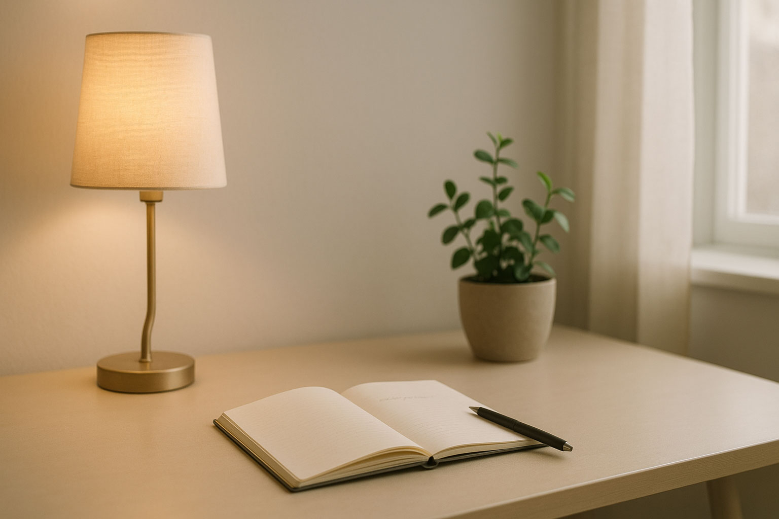 Tidy morning desk setup supports rituals that express stoicism and discipline consistently.