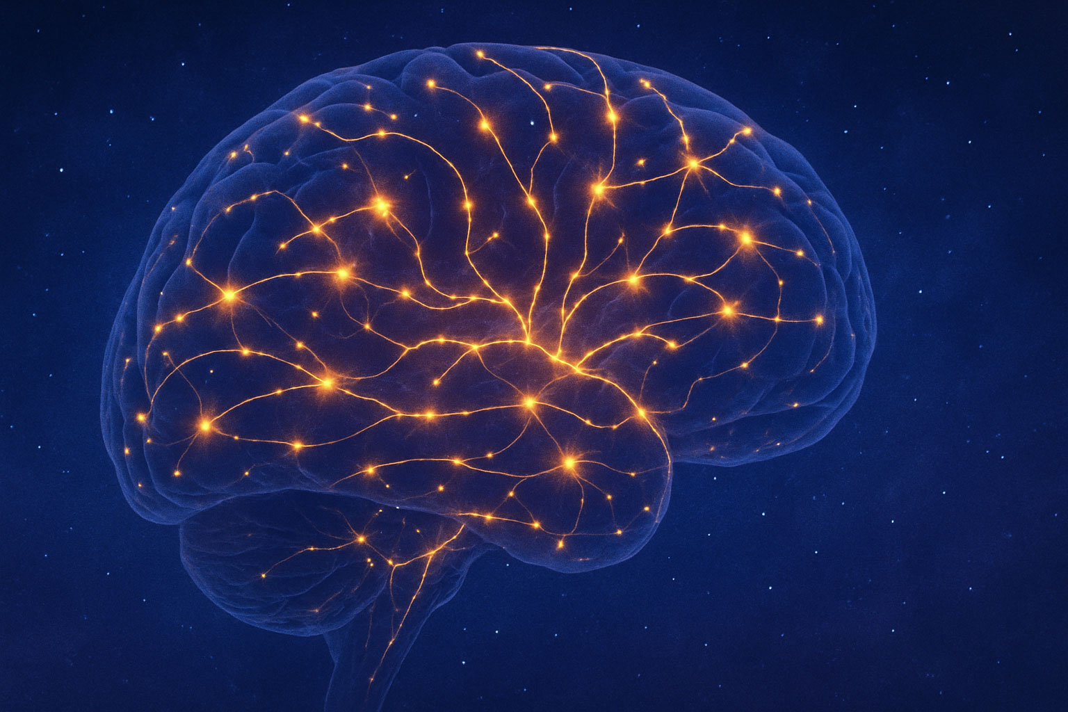 Brain illustration showing subconscious reprogramming connections