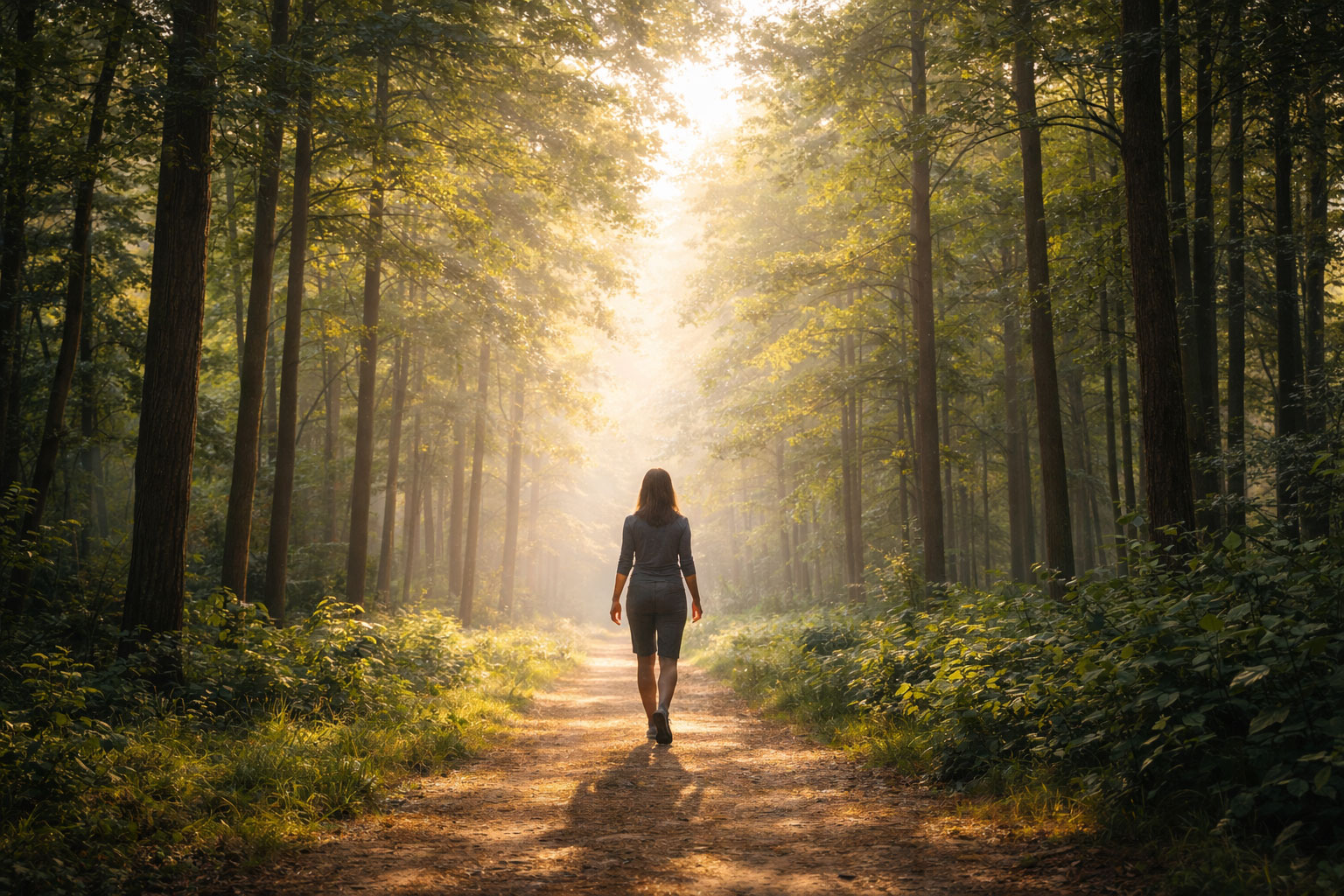 Forest path walk reflects how to raise your vibration with mindful movement and steady presence.