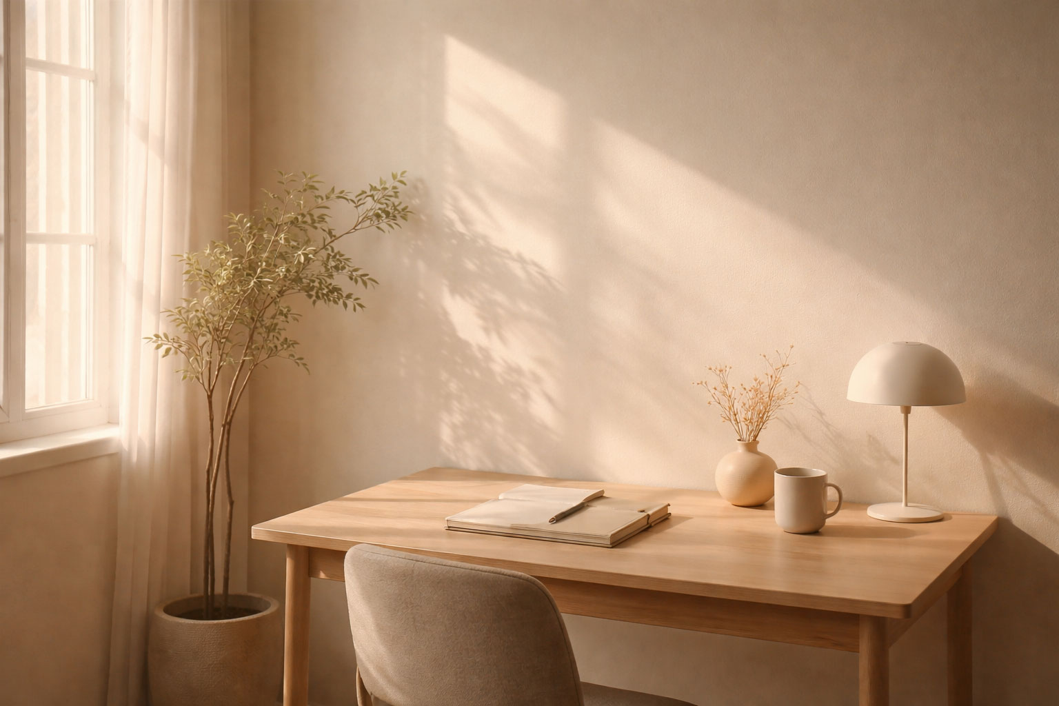 Minimalist morning workspace reflecting how to trust the process during quiet consistency