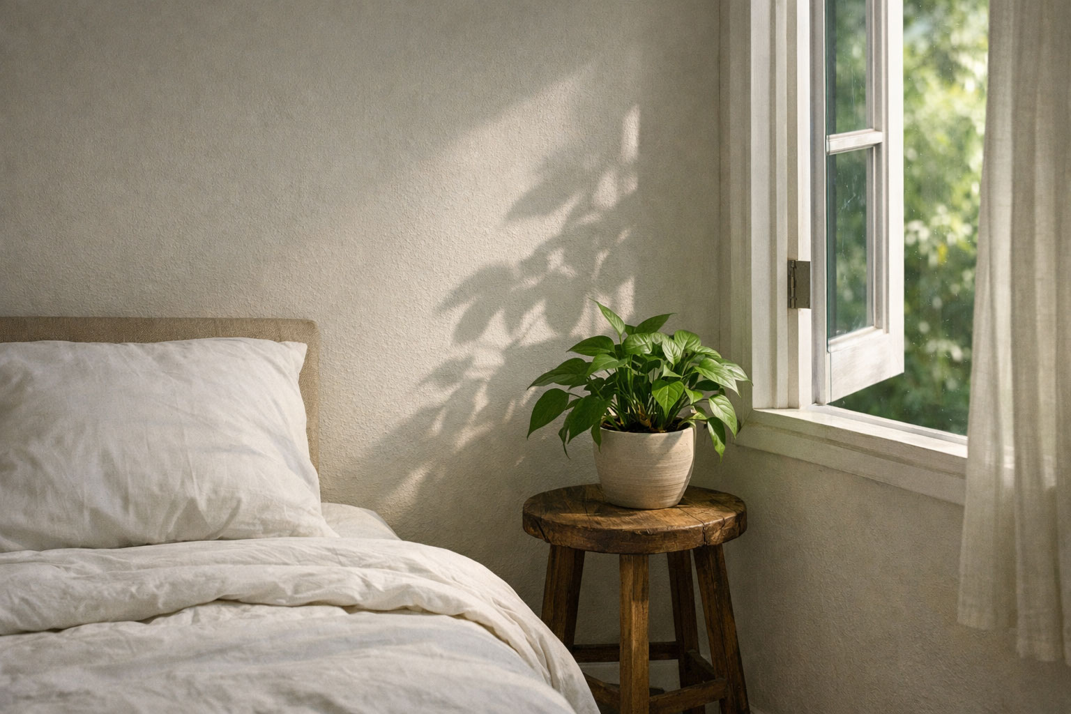 Calm bedroom corner and greenery model how to cleanse negative energy in your home weekly.